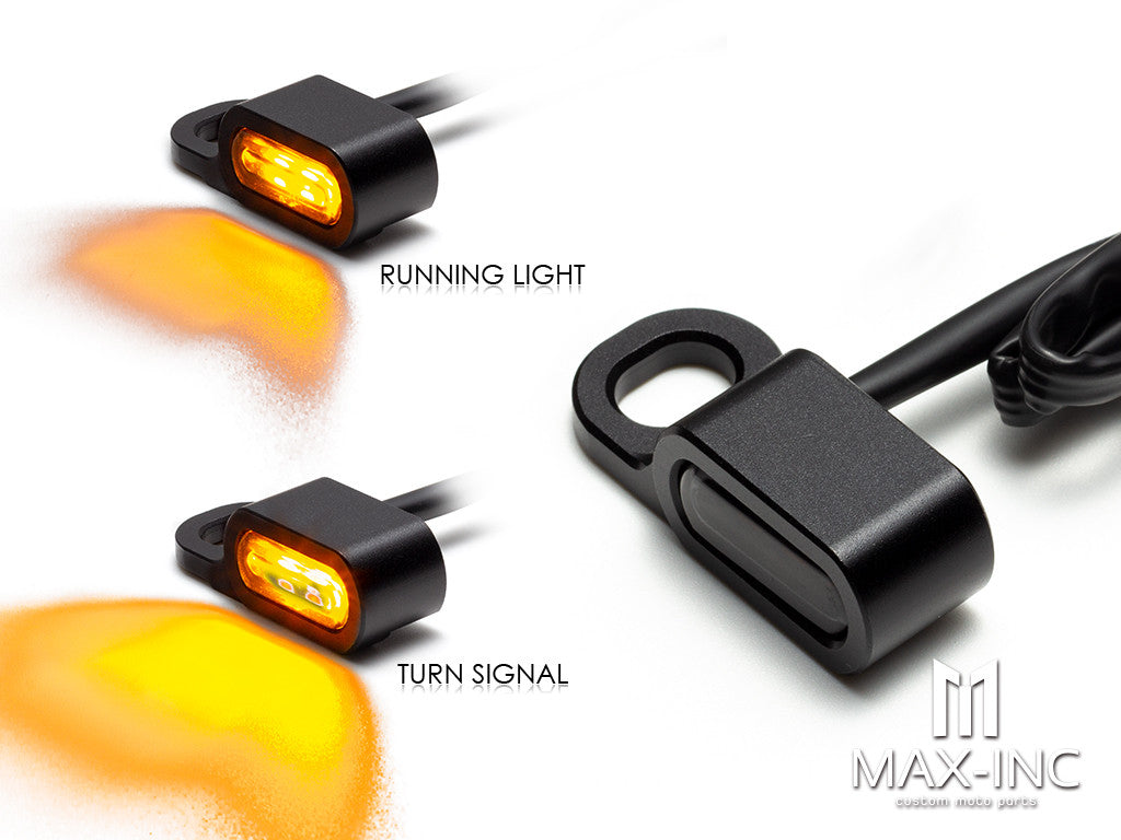 BLACK SMOKED Motorcycle Mini LED E Mark Turn Signal Light Running Indicator Lamp For Harley Sportster XL 2004-2021 1200 883 72 48 Roadster