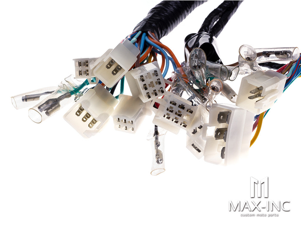 Universal Complete Motorcycle 12v Wiring Harness / Loom