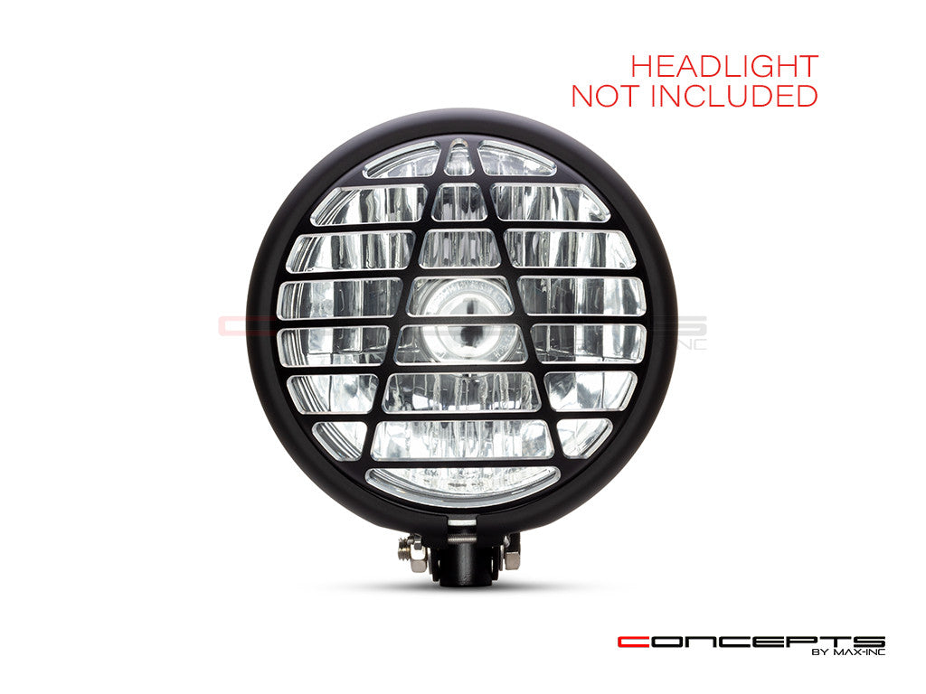 5.75" Atec Design Black / Contrast CNC Aluminum Headlight Guard Cover