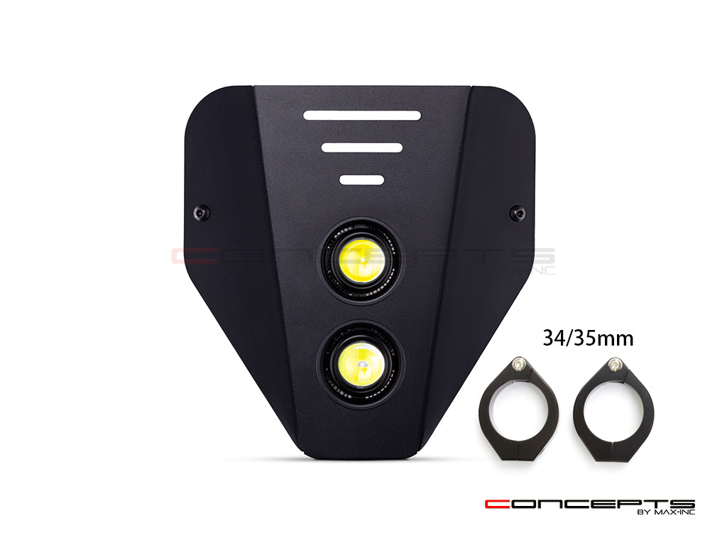 "Beta" Dual LED Projector Mini Headlight Mask Media - Size