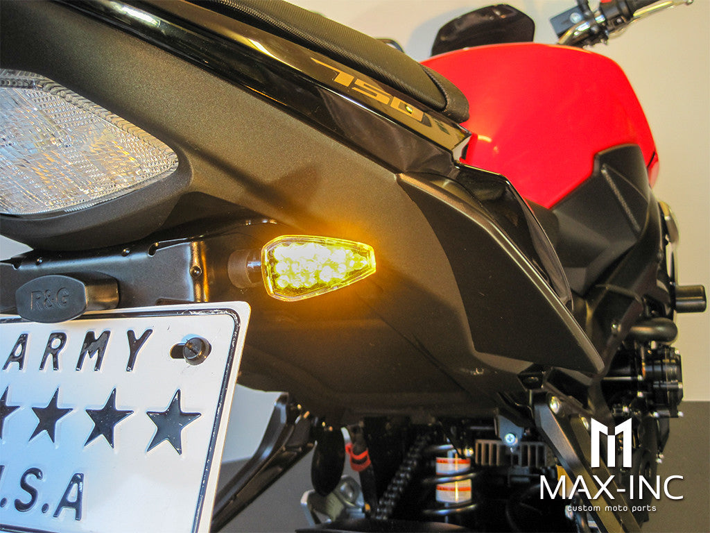 Carbon Pattern Micro LED Turn Signals / Indicators - Small & Bright
