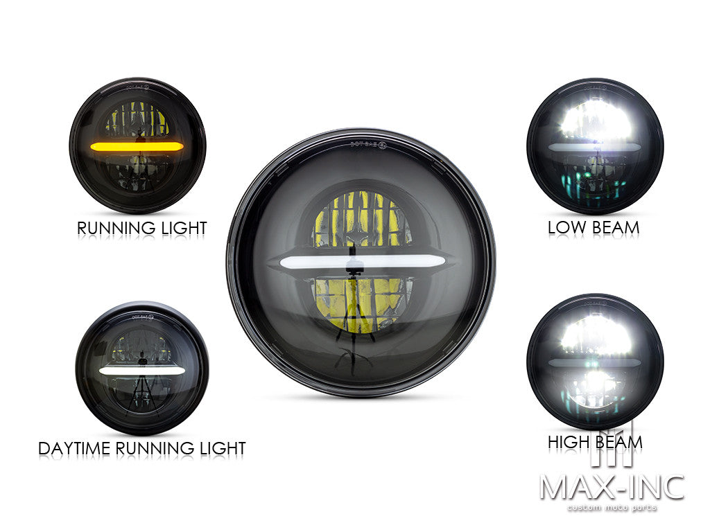 7" Black Classic / Modern LED Headlight Insert