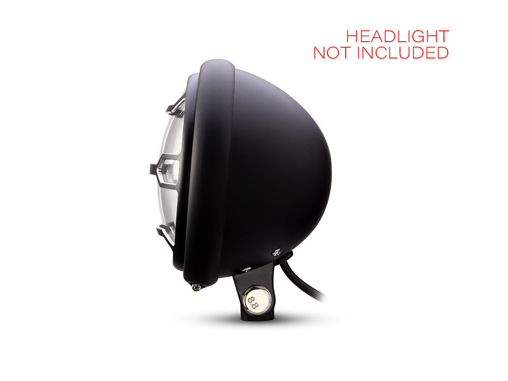 5.75" Strata Design Black / Contrast CNC Aluminum Headlight Guard Cover