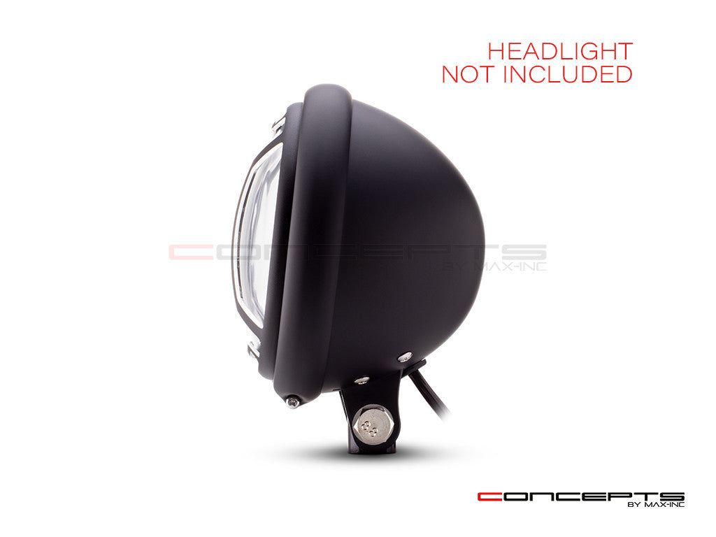 5.75" Armour Design Black / Contrast CNC Aluminum Headlight Guard Cover