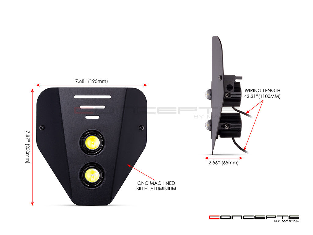 "Beta" Dual LED Projector Mini Headlight Mask-Size