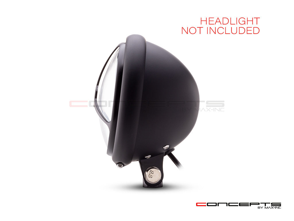 5.75" Tri-Benz Design Black CNC Aluminum Headlight Guard Cover