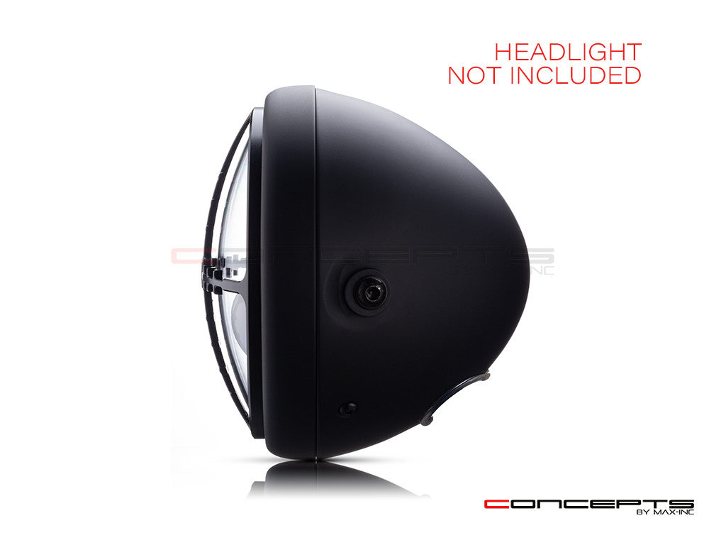 7" Cross Hairs Grille Design Black CNC Aluminum Headlight Guard Cover