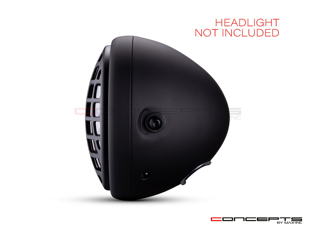 7" Futura Design Black CNC Aluminum Headlight Guard Cover