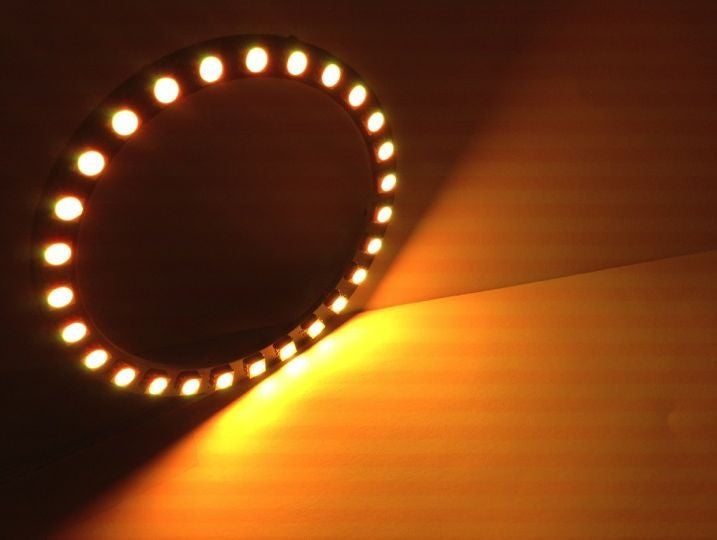 Universal 8cm RGB Super Bright LED Angel Eye Halo Ring Set