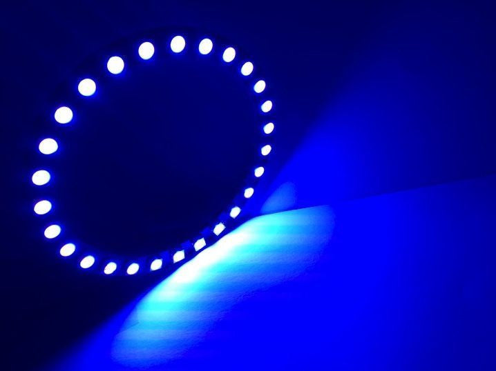 Universal 8cm RGB Super Bright LED Angel Eye Halo Ring Set