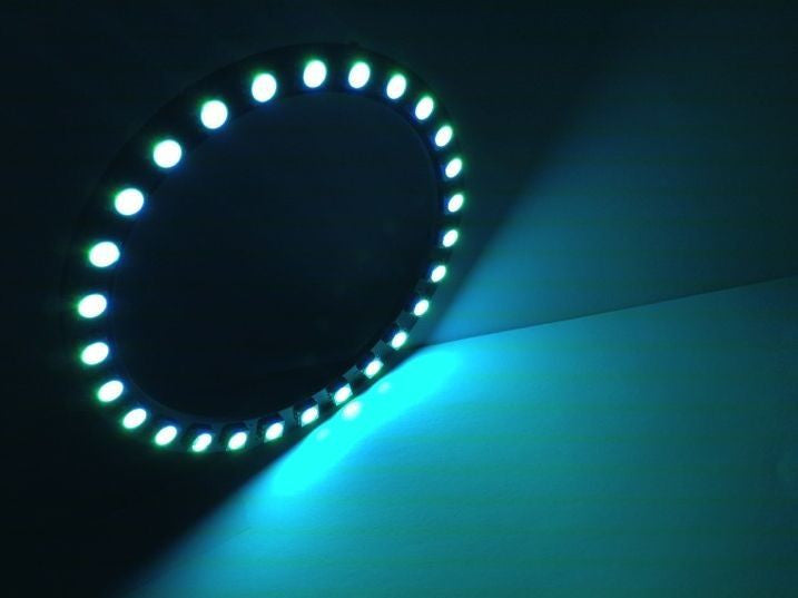 Universal 8cm RGB Super Bright LED Angel Eye Halo Ring Set