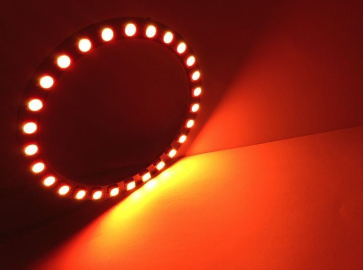 Universal 8cm RGB Super Bright LED Angel Eye Halo Ring Set