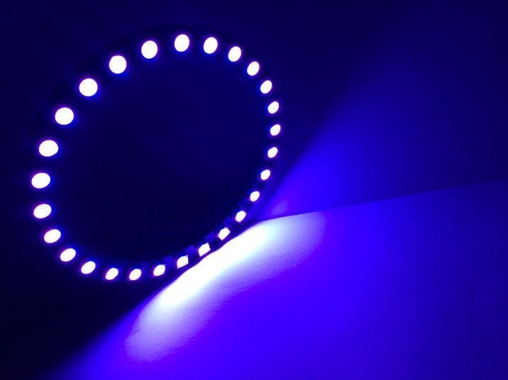 Universal 8cm RGB Super Bright LED Angel Eye Halo Ring Set
