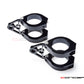 CNC Machined Aluminum Headlight Brackets – Adjustable Fork Clamps 32-59mm for Cafe Racers & Custom Motorcycles (Black Anodized)