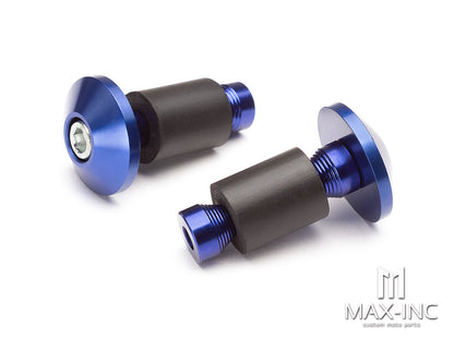 Blue Anodized CNC Machined Aluminum Bar Ends - 7/8"(22mm)