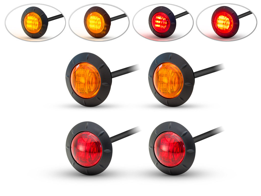2" Flush Mount LED Running / Turn / Tail / Stop Lights - Set Of 4