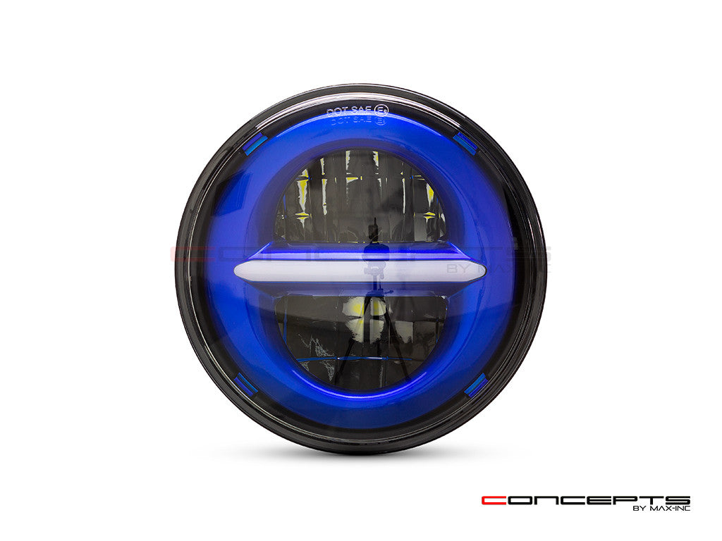 5.75" Blue Classic / Modern LED Headlight Insert