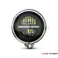 5.75" Chrome Bates Style Metal Classic / Modern LED Headlight