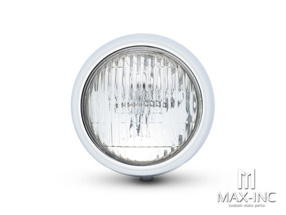 5" Chrome Metal Shallow Bottom Mount Custom Headlight