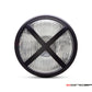 7.7" Matte Black Halogen Headlight + X-Rally Grill Cover for Off-Road Vehicles