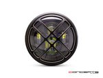7.7" Matte Black + Contrast Multi Projector LED Headlight + Titan Grill Cover-Front