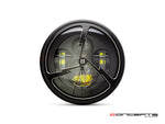 7.7" Matte Black + Contrast Multi Projector LED Headlight + Tri-Bolt Grill Cover-Front