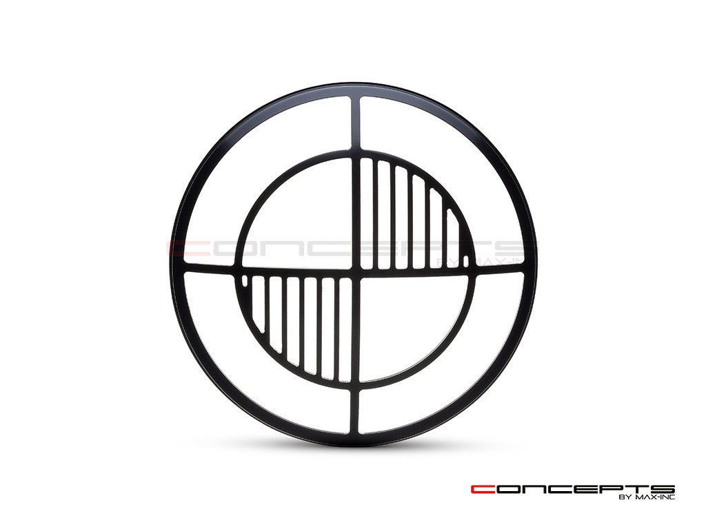 7" Beemer Grill Design Black CNC Aluminum Headlight Guard Cover