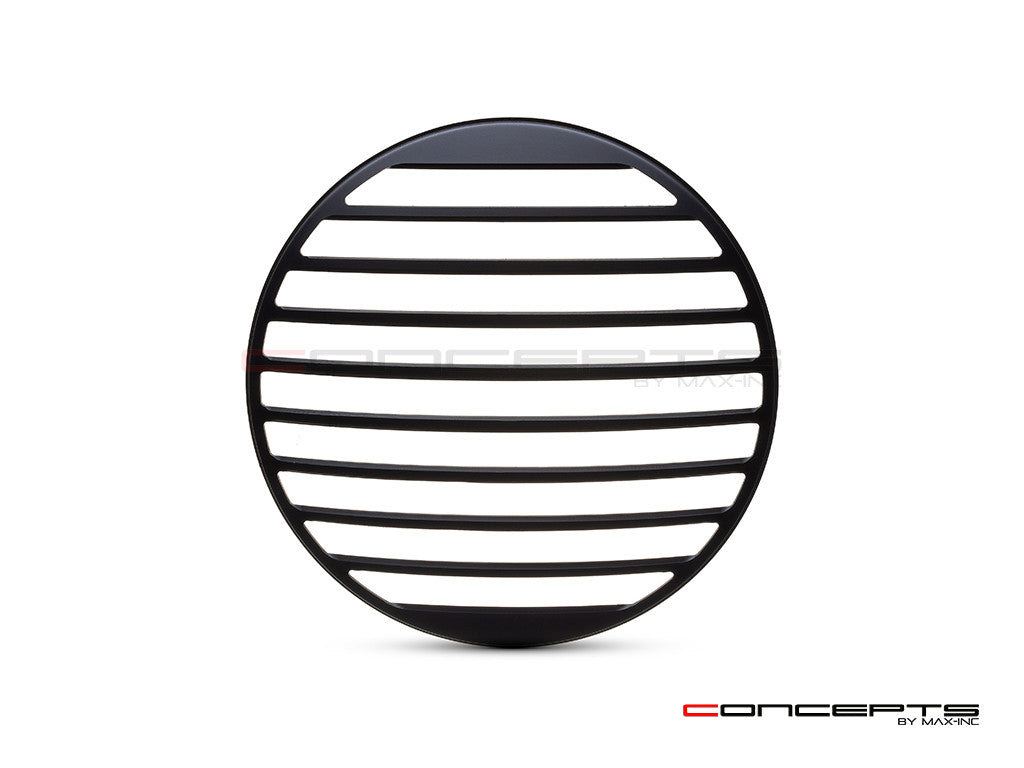 Vent Grill Design 7" Black CNC Aluminum Headlight Guard Cover