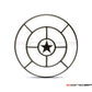 Star Design 7" Black + Contrast Cut CNC Aluminum Headlight Guard Cover