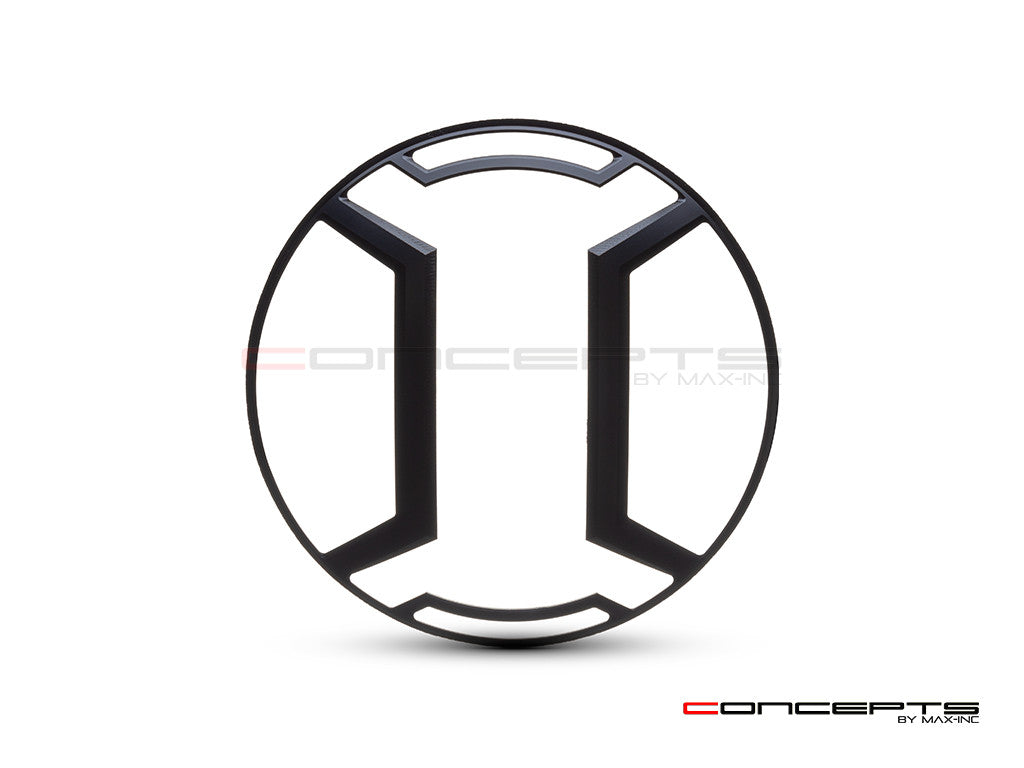 7" Armour Grill Design Black CNC Aluminum Headlight Guard Cover