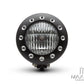 5" Matte Black Alloy Drilled Bezel Vintage Style Headlight - 12v / 35w