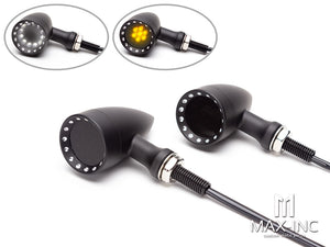 Black Bullet Alloy Integrated LED Daytime Running Lights + Turn Signals