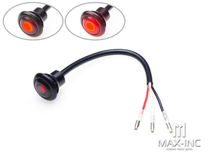 1" Black Alloy Flush Mount Micro LED Stop / Tail Light