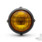 5.5" Black Alloy Vintage Style Headlight - Yellow Lens