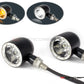 Black + Alum Bezel CNC Billet Aluminum Classic Integrated LED Turn Signals + DRL - Dual Color (Amber Turn, White DRL)