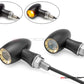 MAX LADZ Black + Brass CNC Machined Alum Mini LED Indicators / Turn Signals + Running Lights