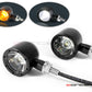 Black CNC Billet Aluminum Classic Integrated LED Turn Signals + Daytime Running Lights - Dual Color (Amber Turn, White DRL)