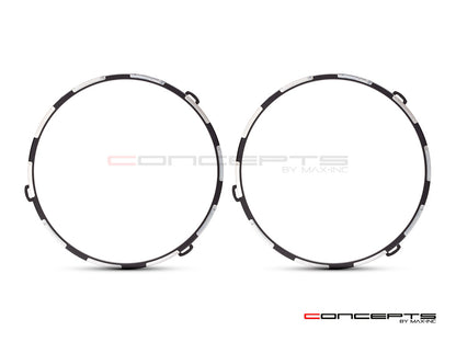 JK Jeep CNC Machined Billet Alum Headlight Retaining Rings - Years 2007 - 2018