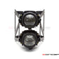 Max Dual Stacked Streetfighter Motorcycle Headlight – DOT-Compliant, Adjustable Fork Clamps (32-59mm), High/Low Beam & Side Light