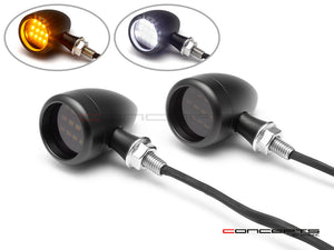 Truro Black LED Turn Signals DRL - Smoked Lens