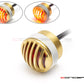 1.65" Mini Prison Grill LED Stop/Tail Light - CNC Machined Solid Brass, 12V, Waterproof for Multiple Vehicles