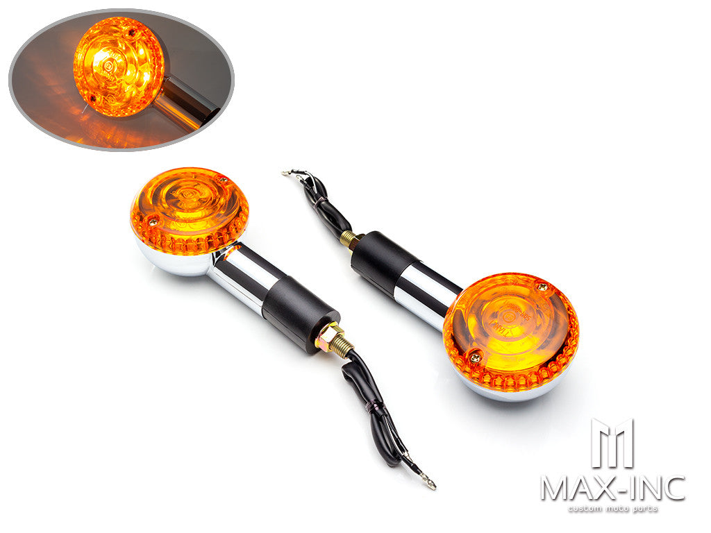 Chrome Universal Classic Style Turn Signals / Indicators - Emarked