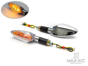 Chrome Amber Inner Lens LED Turn Signals / Indicators - Emarked