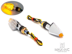 Chrome Micro LED Turn Signals / Indicators - Small & Bright