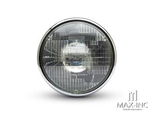 7.7" Chrome Shorty Metal Headlight - 12v / 55w Sealed Beam
