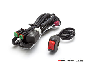 Complete  DIY Universal Motorcycle Spot / Fog Light Wiring Kit - PLUG N PLAY