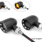 MAX "DERBY" Black + Contrast CNC Machined Alum Classic Mini LED Indicators / Turn Signals