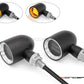 MAX "DERBY" Black + Natural CNC Machined Alum Classic Mini LED Indicators / Turn Signals