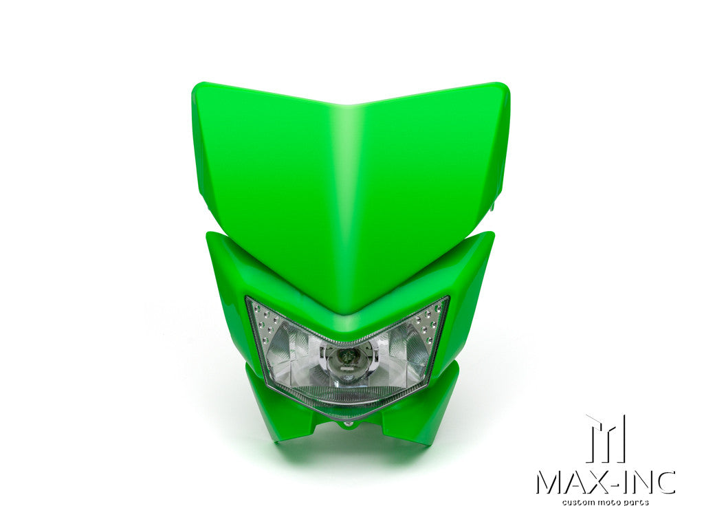 Green Beasty Universal Supermoto Headlight Mask - 12V 35W