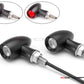 MAX LADZ Black CNC Machined Alum Mini Rear LED Indicators / Turn Signals + Running Lights - Red